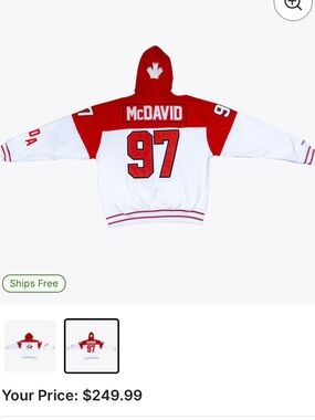 Connor McDavid Hockey Canada Mitchell & Ness Men’s Pullover